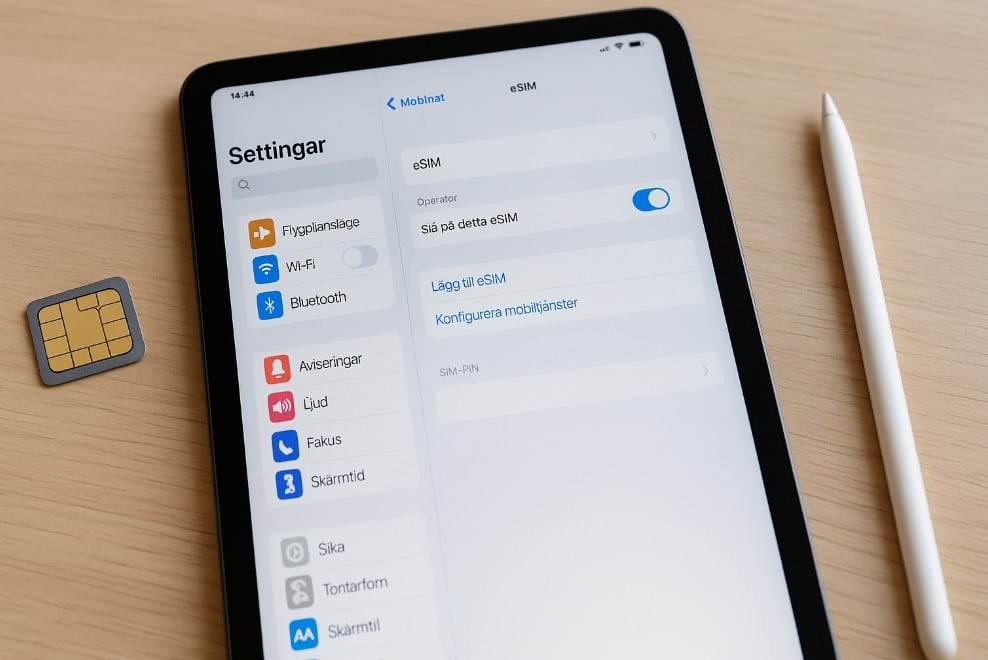 esim abonnemang till ipad och surfplatta