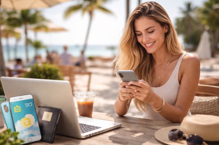 profil på sociala medier med eSIM profil på sociala medier med eSIM